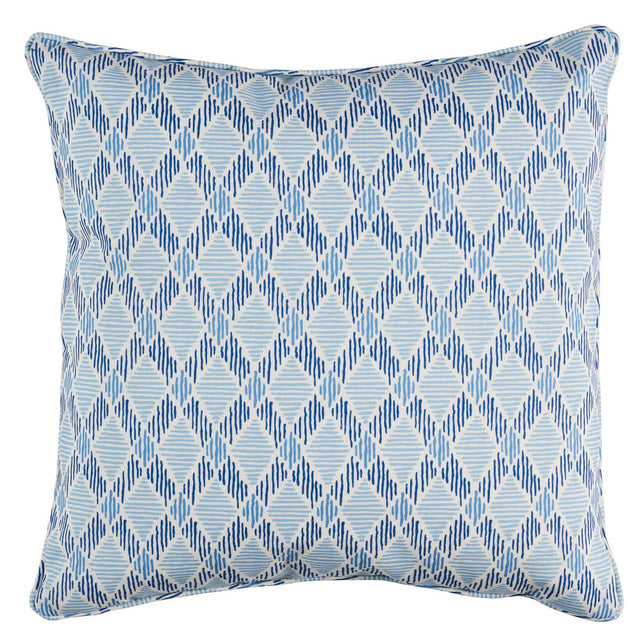 Schumacher Blues 20" x 20" Dexter I/O Pillow
