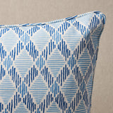 Schumacher Blues 20" x 20" Dexter I/O Pillow