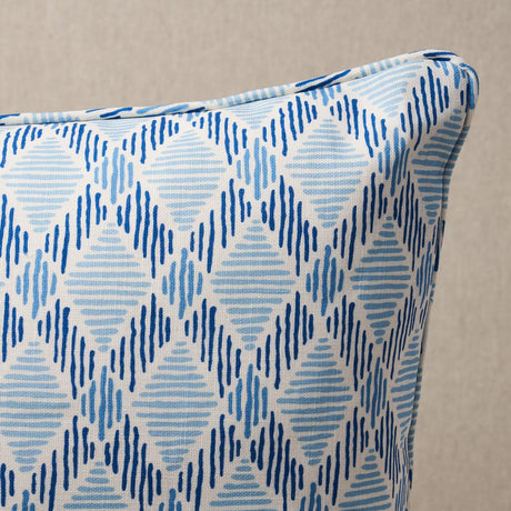 Schumacher Blues 20" x 20" Dexter I/O Pillow