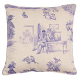 Schumacher Purple 20" x 20" Toussaint Toile Pillow