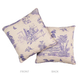 Schumacher Purple 20" x 20" Toussaint Toile Pillow