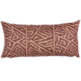 Schumacher Brown 24" x 12" Jagged Maze Pillow
