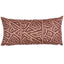 Schumacher Brown 24" x 12" Jagged Maze Pillow