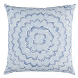 Schumacher Two Blues 24" x 24" Feather Bloom Pillow