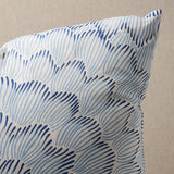 Schumacher Two Blues 24" x 24" Feather Bloom Pillow