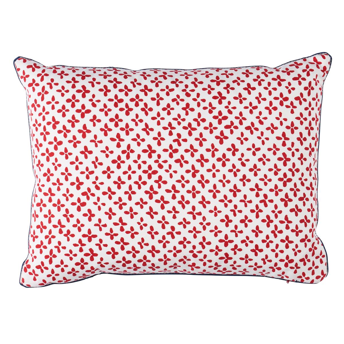 Schumacher Red 16" x 12" Emerson Pillow