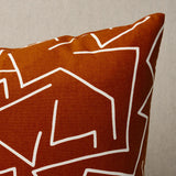 Schumacher Saffron 18" x 18" Tangent Print Pillow