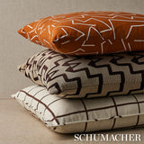 Schumacher Saffron 18" x 18" Tangent Print Pillow