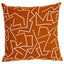 Schumacher Saffron 18" x 18" Tangent Print Pillow