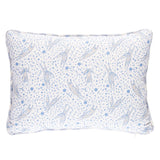 Schumacher Blue 16" x 12" Rabbit Pillow
