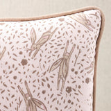 Schumacher Blush 16" x 12" Rabbit Pillow