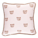 Schumacher Blush 14" x 14" Bear Print Pillow