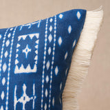 Schumacher Indigo 20" x 12" Indah Batik Pillow