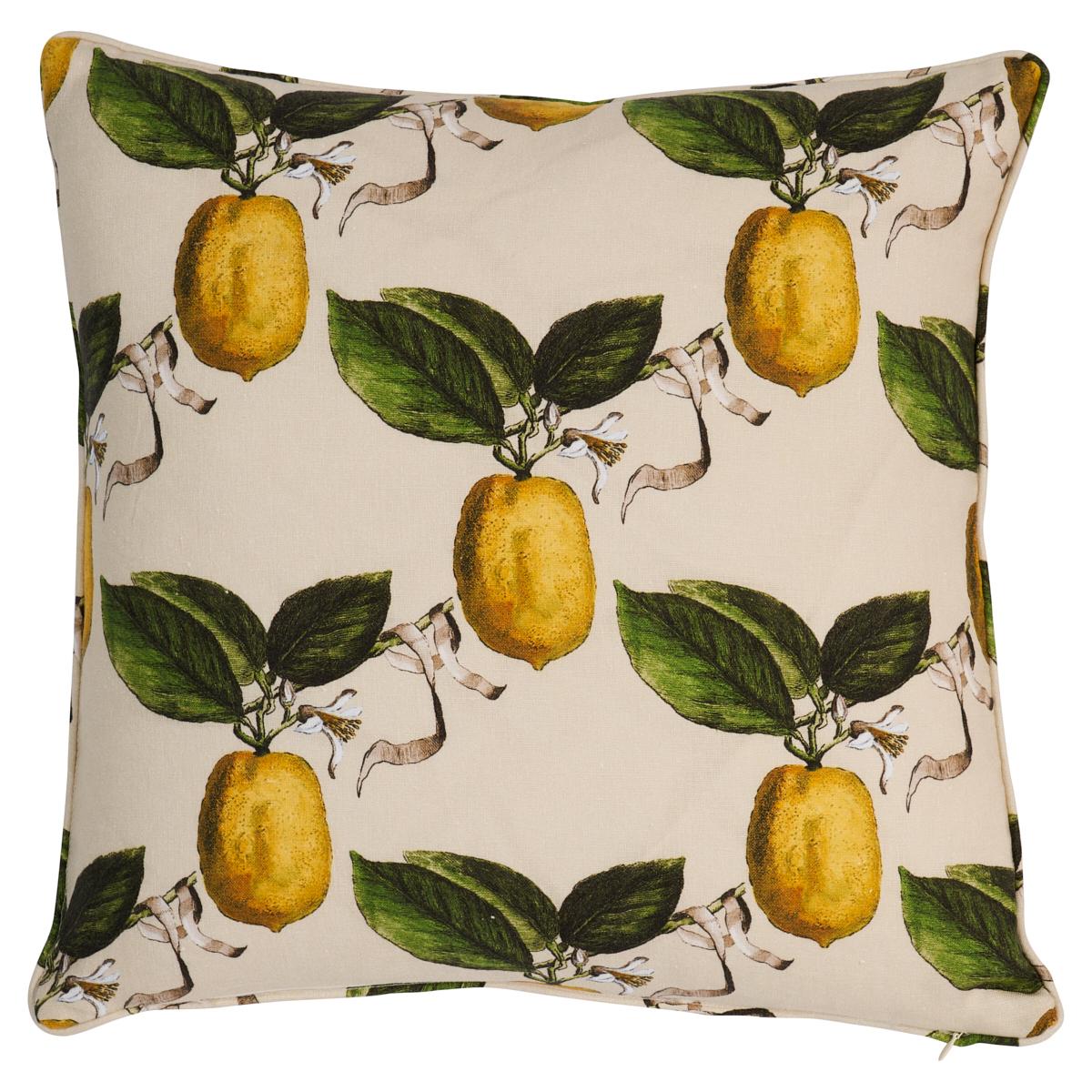 Schumacher Natural 20" x 20" Le Citron Pillow