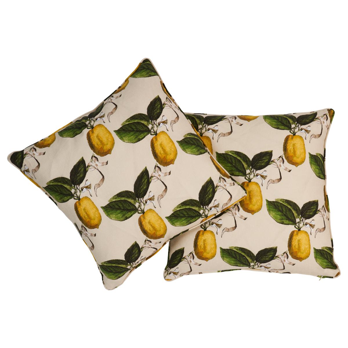 Schumacher Natural 20" x 20" Le Citron Pillow