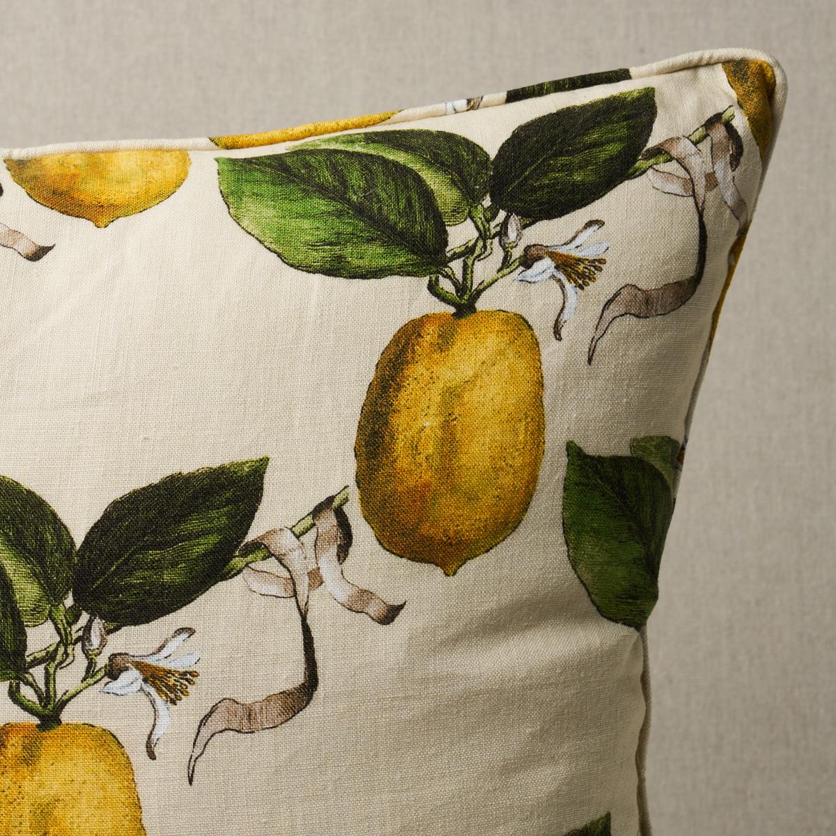 Schumacher Natural 20" x 20" Le Citron Pillow