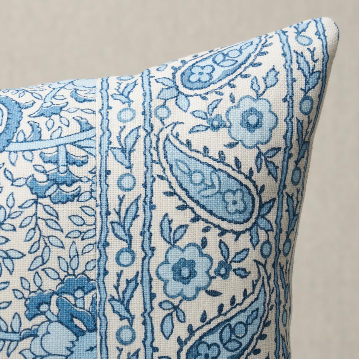 Schumacher Indigo 20" x 12" Daisy I/O Pillow