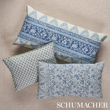 Schumacher Indigo 20" x 12" Daisy I/O Pillow