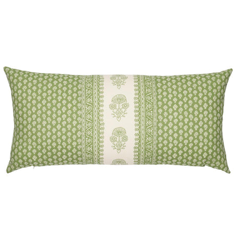 Schumacher Hyacinth I/O Leaf Green 30" x 14" Pillow