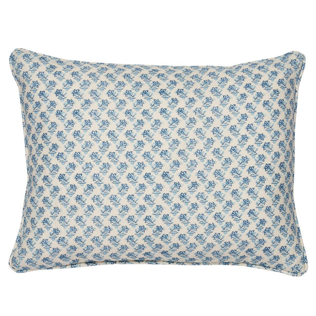 Schumacher Oleander I/O Indigo 16" x 12" Pillow