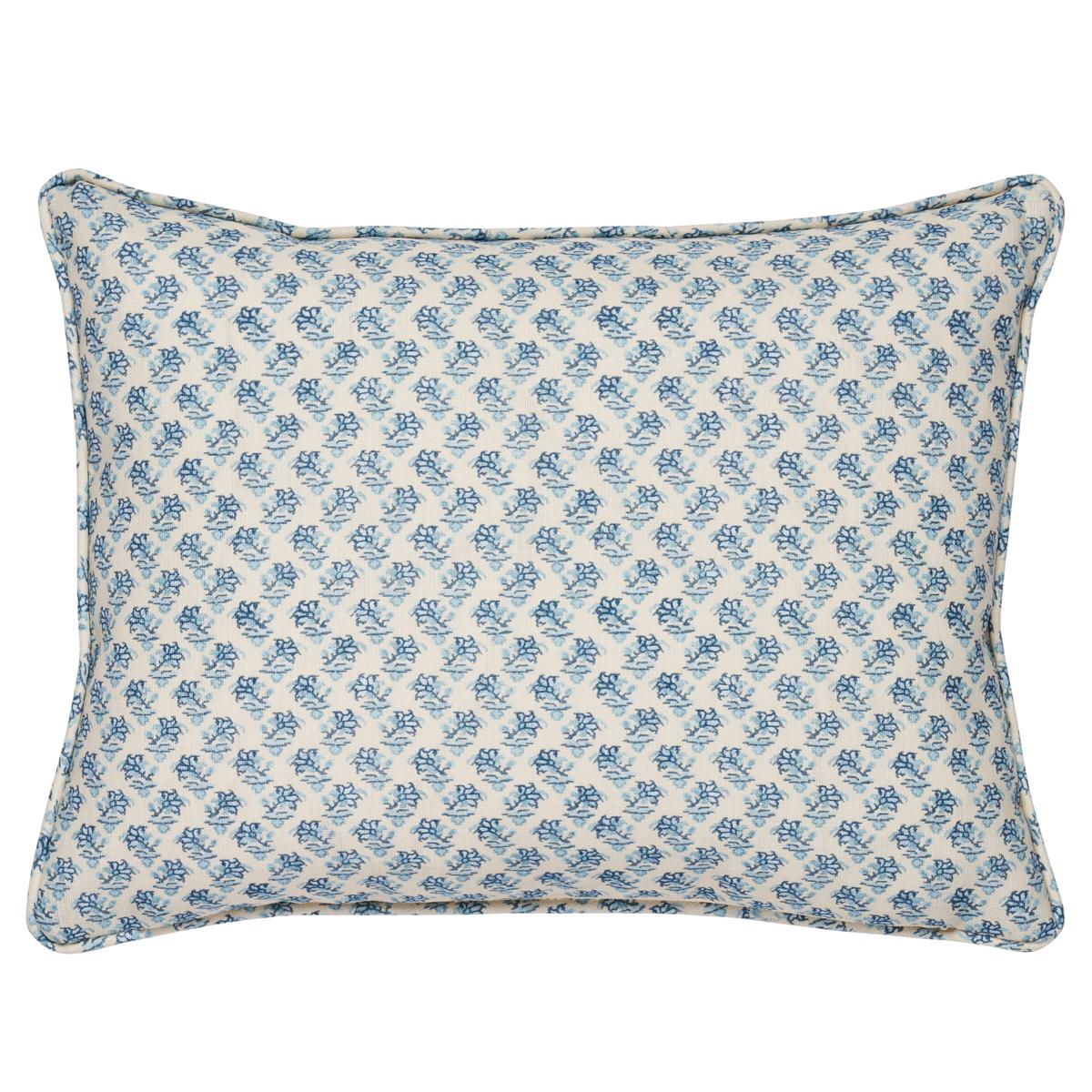 Schumacher Oleander I/O Indigo 16" x 12" Pillow