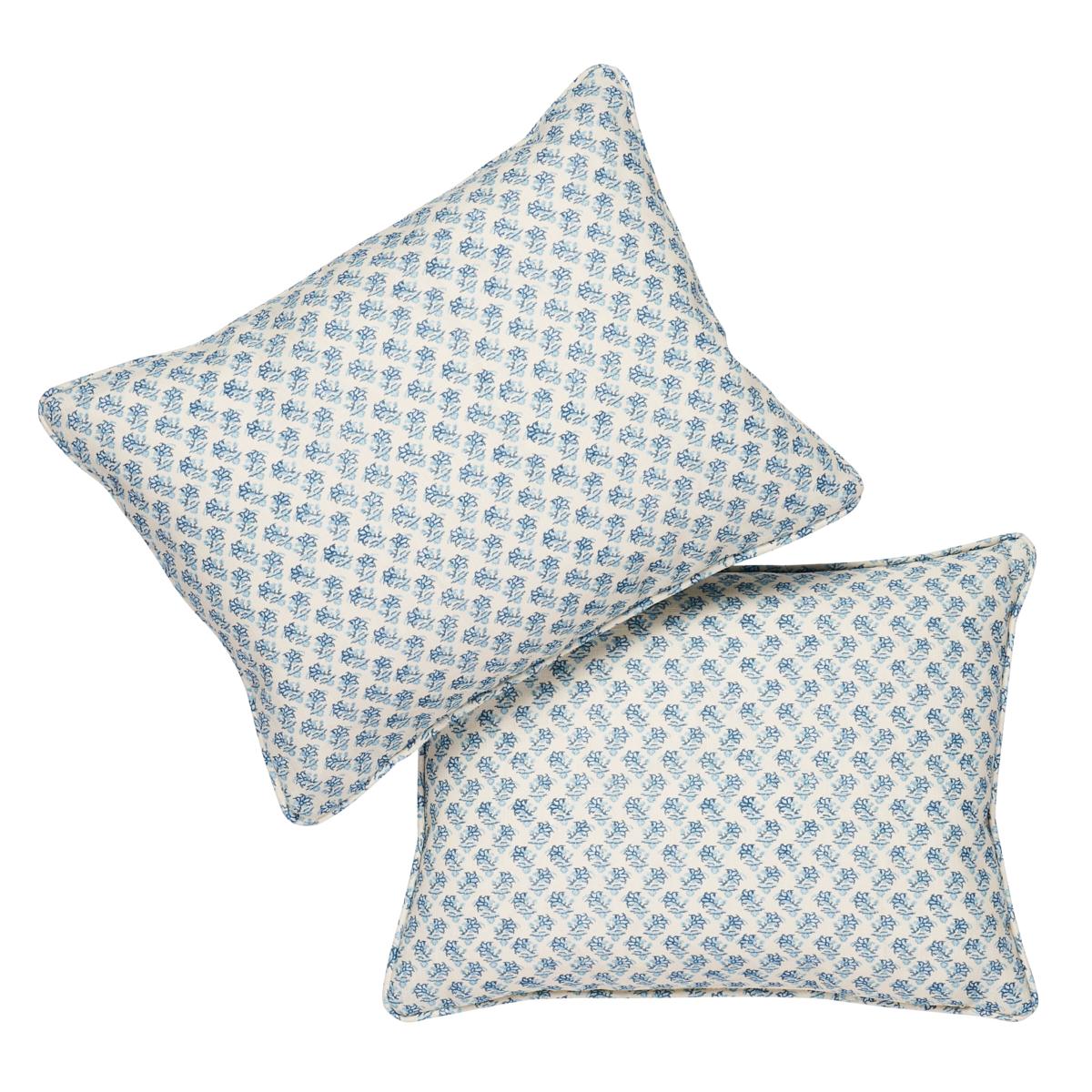 Schumacher Oleander I/O Indigo 16" x 12" Pillow