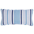 Schumacher Blue 24" x 12" Minzer Cotton Stripe Pillow