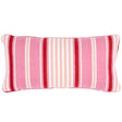 Schumacher Pink 24" x 12" Minzer Cotton Stripe Pillow