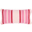 Schumacher Pink 24" x 12" Minzer Cotton Stripe Pillow