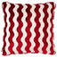 Schumacher Red 20" x 20" The Wave Velvet Pillow