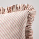 Schumacher Blush 14" x 14" Brigitte Stripe Pillow