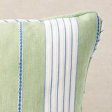 Schumacher Green 24" x 12" Audrey Stripe Pillow