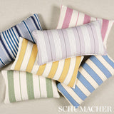 Schumacher Green 24" x 12" Audrey Stripe Pillow