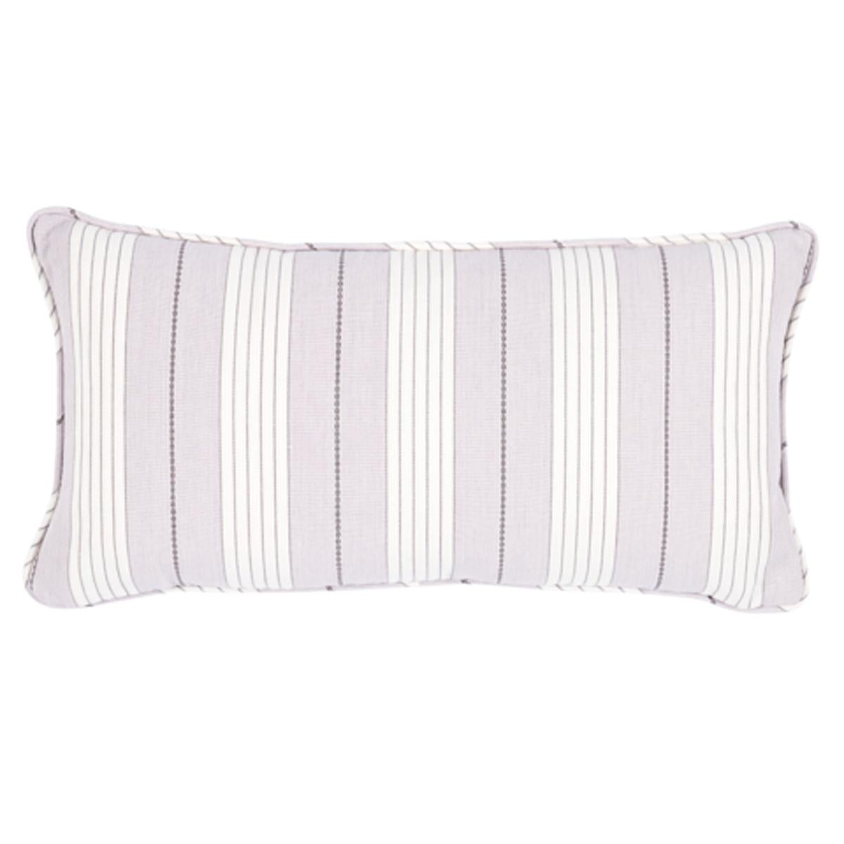Schumacher Lilac 24" x 12" Audrey Stripe Pillow
