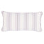 Schumacher Lilac 24" x 12" Audrey Stripe Pillow