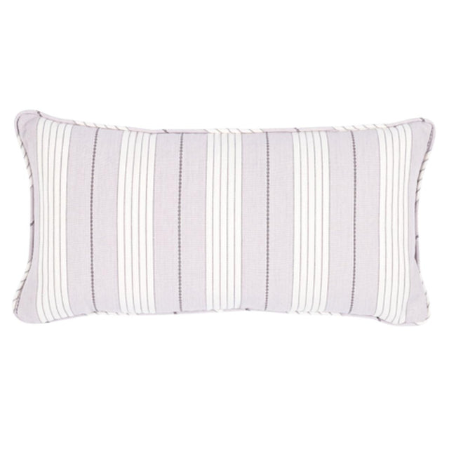 Schumacher Lilac 24" x 12" Audrey Stripe Pillow