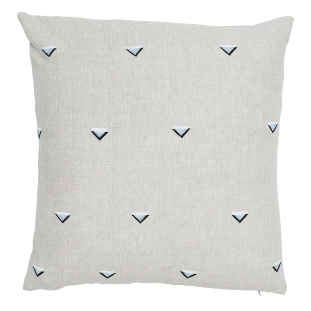 Schumacher Overlapping Triangles Black & White 22" x 22" Pillow