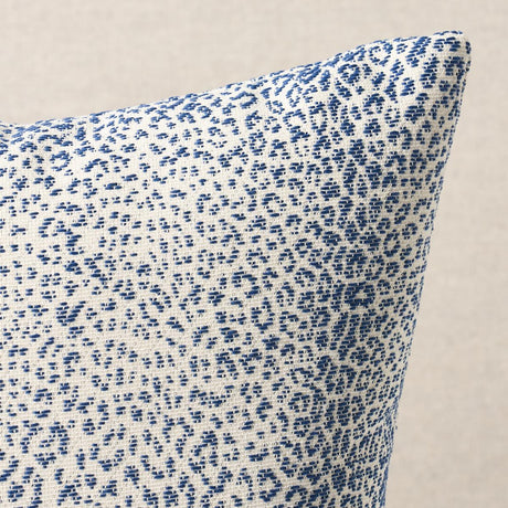 Schumacher Mini Leopard Indoor/Outdoor Navy 16" x 16" Pillow