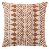 Schumacher Rust 22" x 22" Wentworth Embroidery Pillow