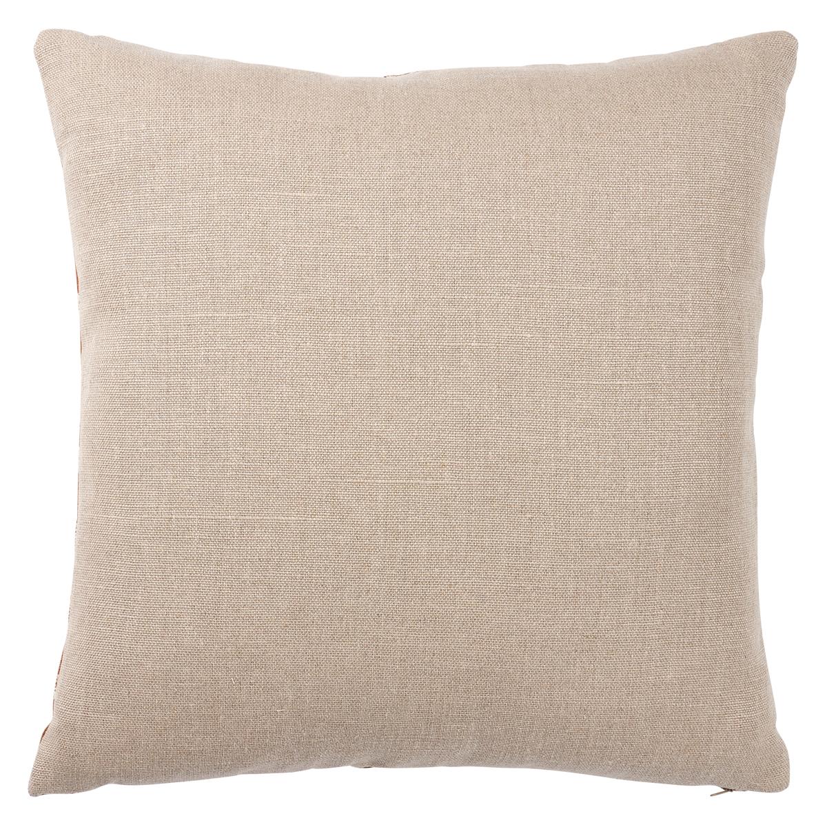 Schumacher Rust 22" x 22" Wentworth Embroidery Pillow