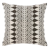 Schumacher Carbon 22" x 22" Wentworth Embroidery Pillow