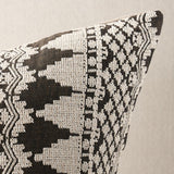 Schumacher Carbon 22" x 22" Wentworth Embroidery Pillow