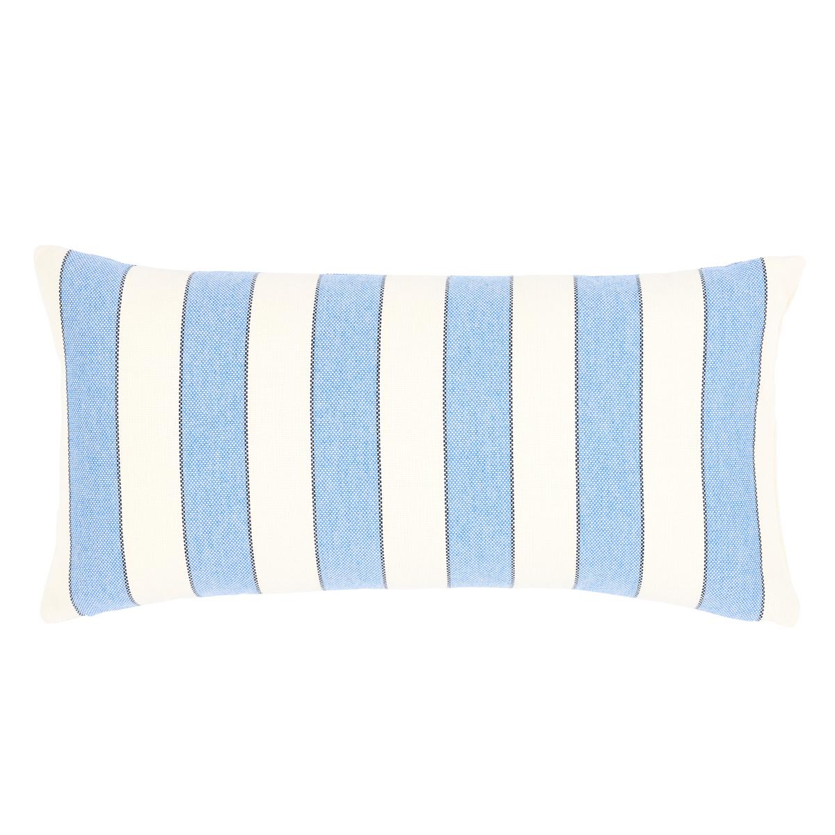 Schumacher Blue 24" x 12" Blumont Indoor/Outdoor Pillow