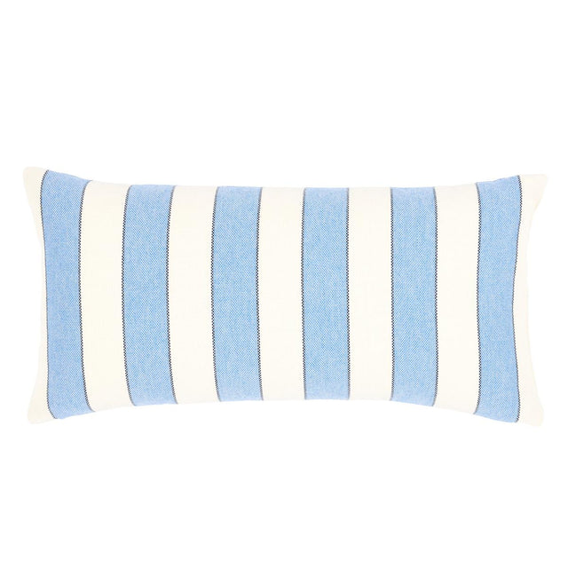 Schumacher Blue 24" x 12" Blumont Indoor/Outdoor Pillow