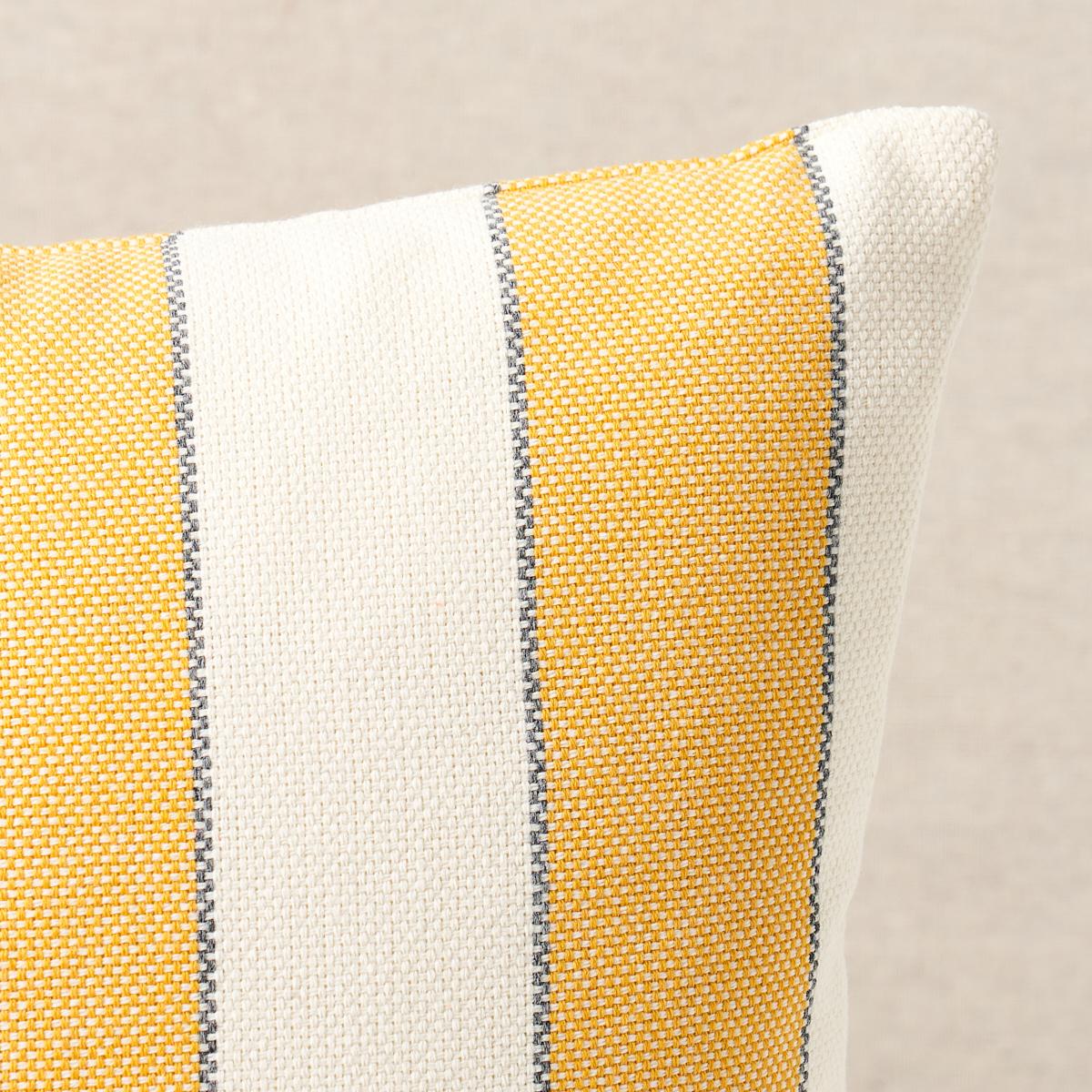 Schumacher Yellow 24" x 12" Blumont Indoor/Outdoor Pillow