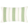 Schumacher Green 20" x 12" Lubeck Stripe Pillow