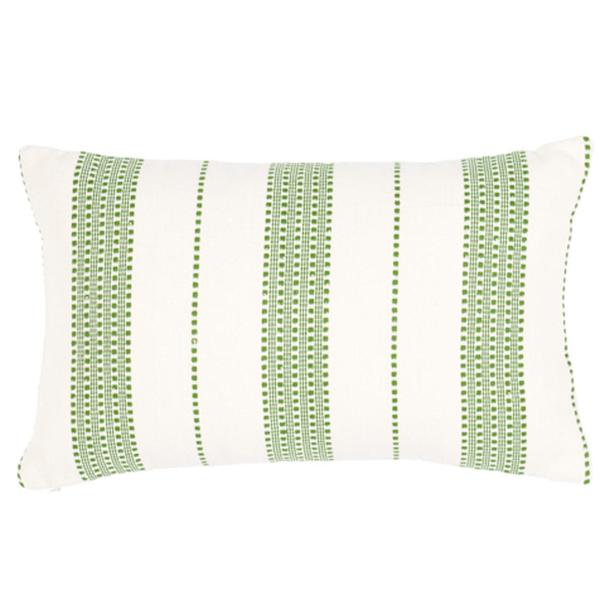 Schumacher Green 20" x 12" Lubeck Stripe Pillow