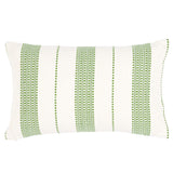 Schumacher Green 20" x 12" Lubeck Stripe Pillow