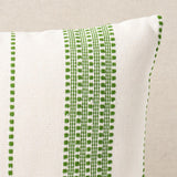 Schumacher Green 20" x 12" Lubeck Stripe Pillow