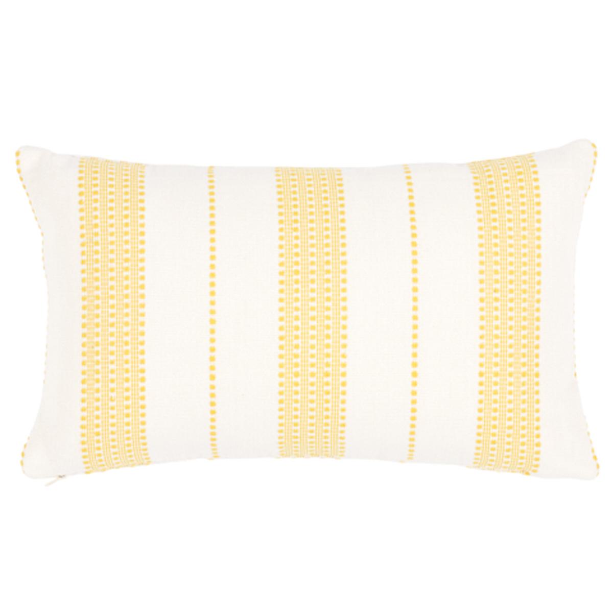 Schumacher Yellow 20" x 12" Lubeck Stripe Pillow